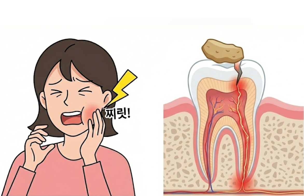 치아 균열 예시